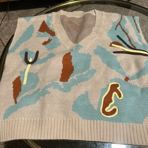 BRAND NEW Multi-coloured knitted sweater vest